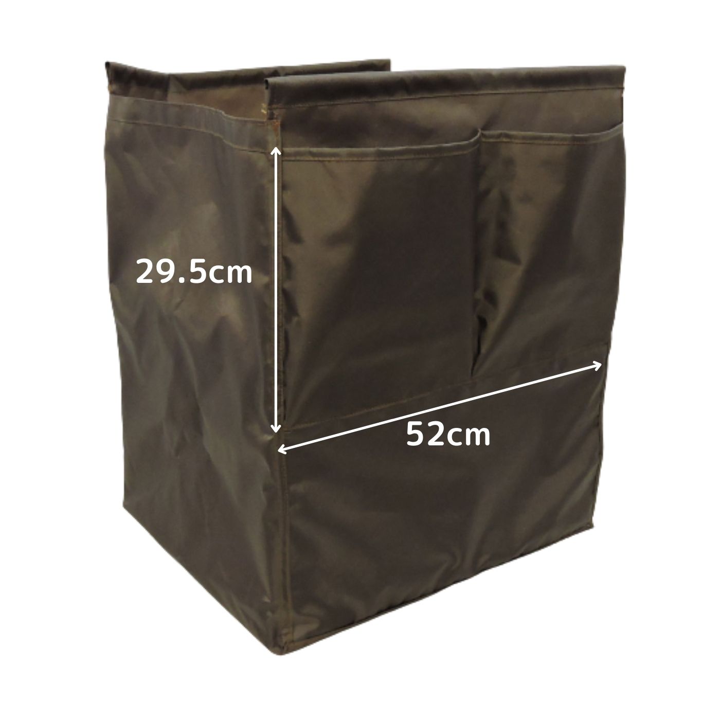 清掃カートホテルカート6ポケット75キャスター付オリタニホテルリネンワゴンビルメンカートダストワゴン洗濯ワゴン業務用送料無料折り畳みビルメンカートダストワゴンダストカート清掃カート可動式国産ブラウン