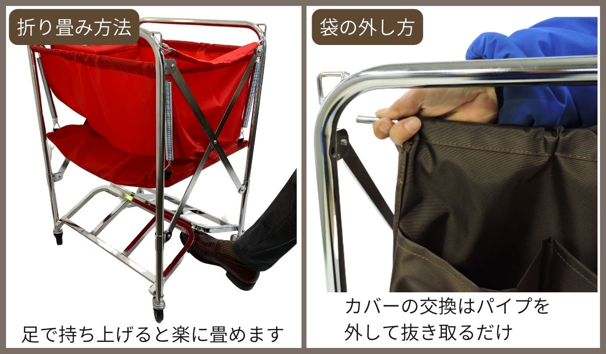 トレッドワゴンの簡単な折り畳み方法