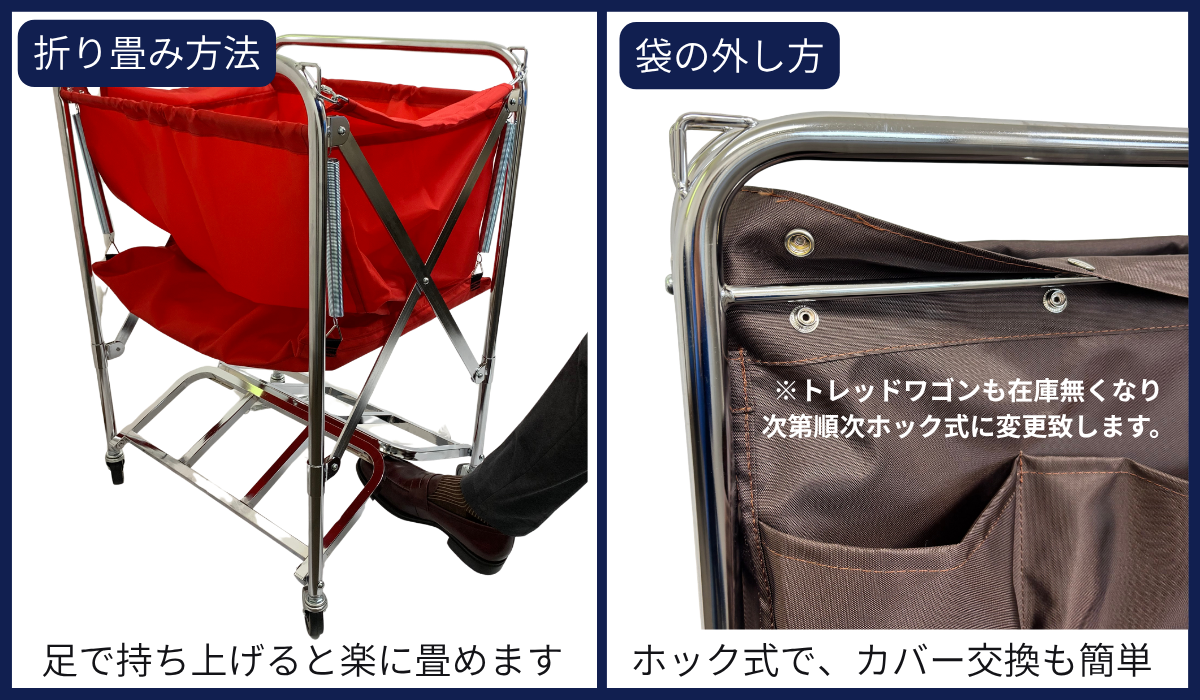 トレッドワゴンの簡単な折り畳み方法